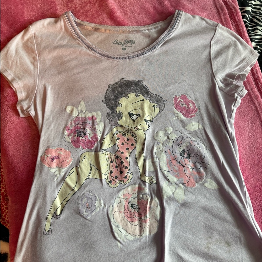 Betty Boop Gray Graphic Tee